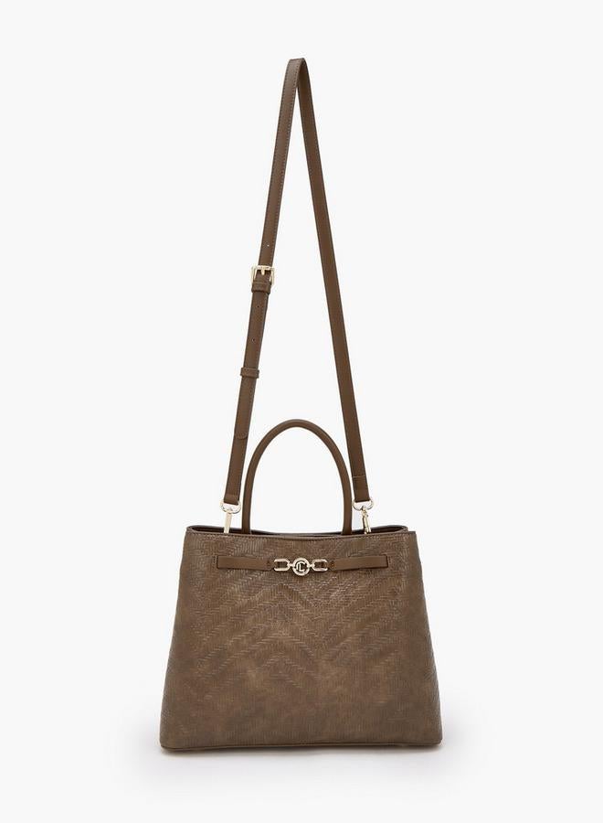 Le Confort Textured Tote Bag With Magnetic Closure - Image 2