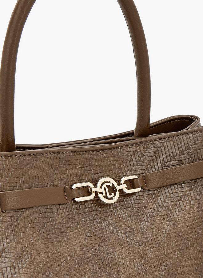 Le Confort Textured Tote Bag With Magnetic Closure - Image 4