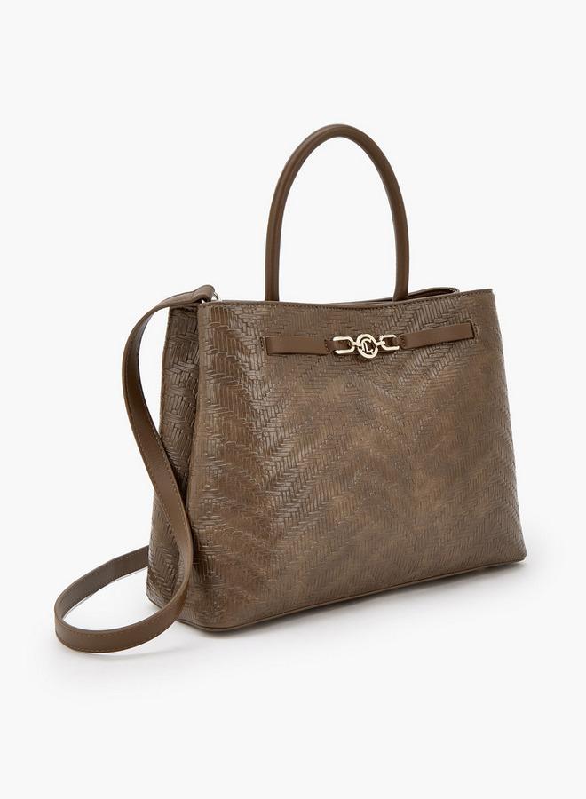 Le Confort Textured Tote Bag With Magnetic Closure - Image 3