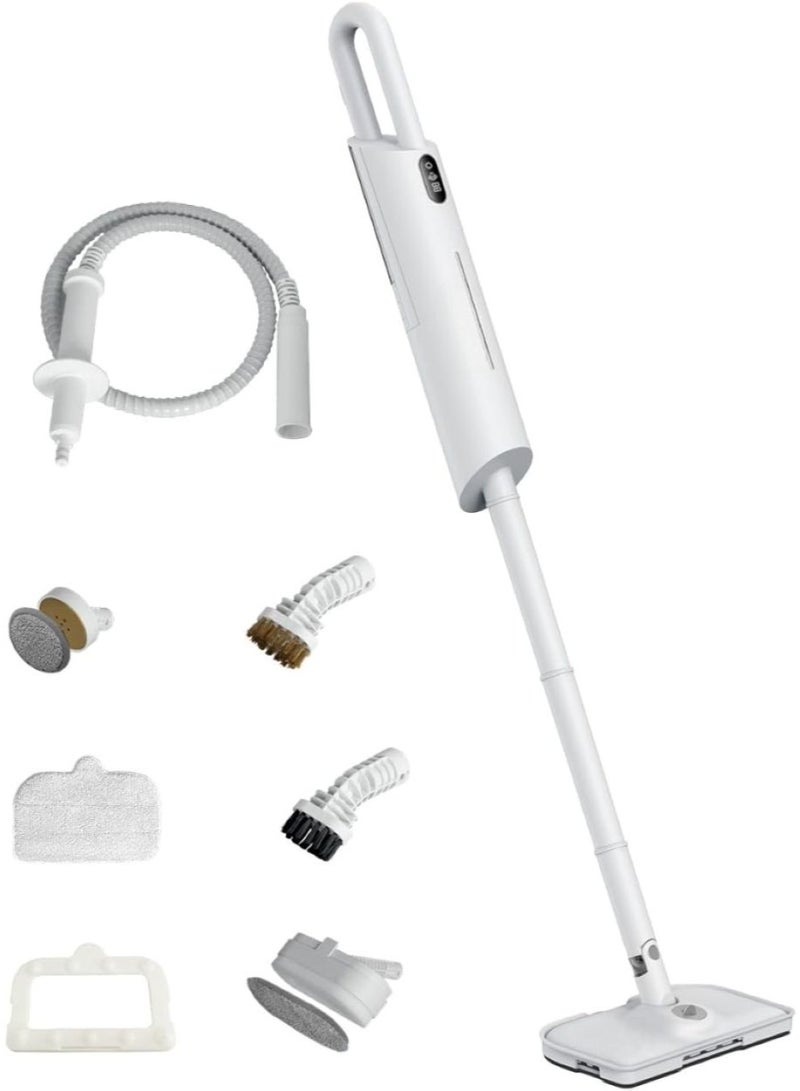 ممسحة بخار عالية الطاقة بقوة 1200 واط للأرضيات متعددة الأسطح (الخشب/البلاط/السجاد) مع بخار قابل للتعديل، وتسخين سريع لمدة 18 ثانية، وخزان مرئي سعة 380 مل، ووظيفة العلاج بالروائح العطرية - Image 1