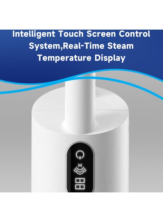 ممسحة بخار عالية الطاقة بقوة 1200 واط للأرضيات متعددة الأسطح (الخشب/البلاط/السجاد) مع بخار قابل للتعديل، وتسخين سريع لمدة 18 ثانية، وخزان مرئي سعة 380 مل، ووظيفة العلاج بالروائح العطرية - Image 3