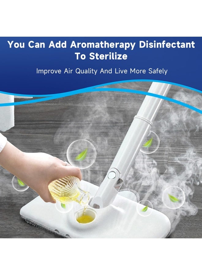 ممسحة بخار عالية الطاقة بقوة 1200 واط للأرضيات متعددة الأسطح (الخشب/البلاط/السجاد) مع بخار قابل للتعديل، وتسخين سريع لمدة 18 ثانية، وخزان مرئي سعة 380 مل، ووظيفة العلاج بالروائح العطرية - Image 5