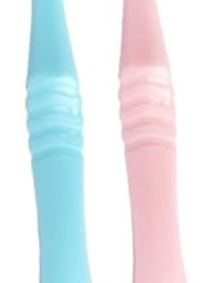 Soft Nano Toothbrush For Gums Care 2 Pack Long Handle For Pregnant Women And Moms Blue And Pink - Image 2