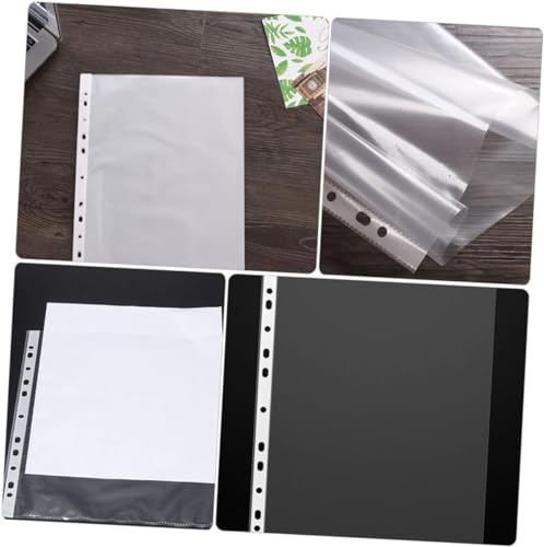 WHNOATOC 20 Pack 200 Micron Sheet Protectors, Plastic Clear Folder Leafs Document Sleeves, Heavyweight Non-Glare, Reinforced 11-Hole, Acid-Free, Archival Safe for Documents and Photos (A-4 Size) - Image 4