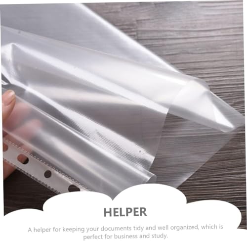 WHNOATOC 20 Pack 200 Micron Sheet Protectors, Plastic Clear Folder Leafs Document Sleeves, Heavyweight Non-Glare, Reinforced 11-Hole, Acid-Free, Archival Safe for Documents and Photos (A-4 Size) - Image 2