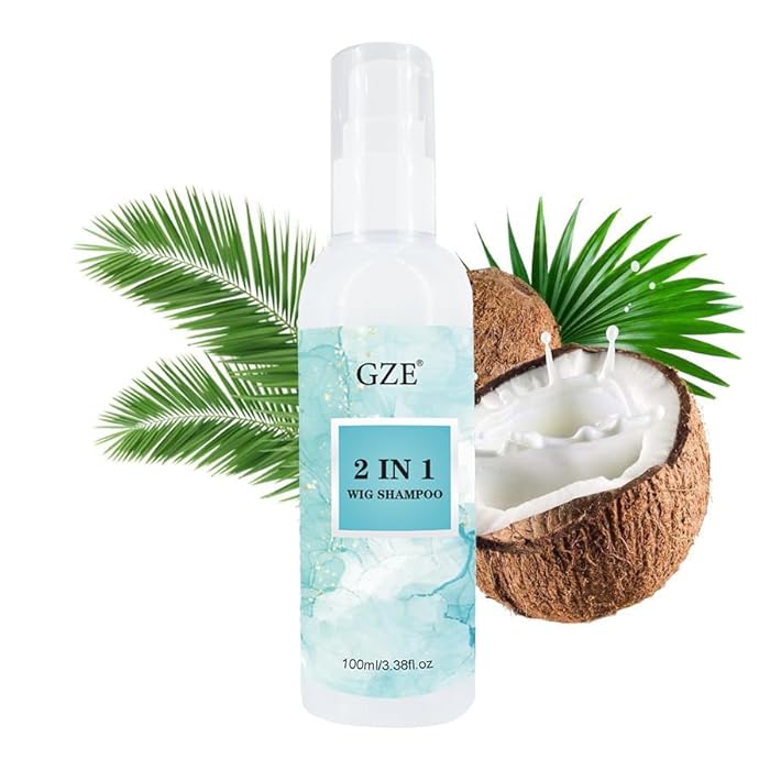 GZE 2 IN 1 Wig Shampoo | Gentle Clean & Condition for Synthetic & Human Hair Wigs | Prolong Shine, Prevent Frizz & Tangles​ - Image 1