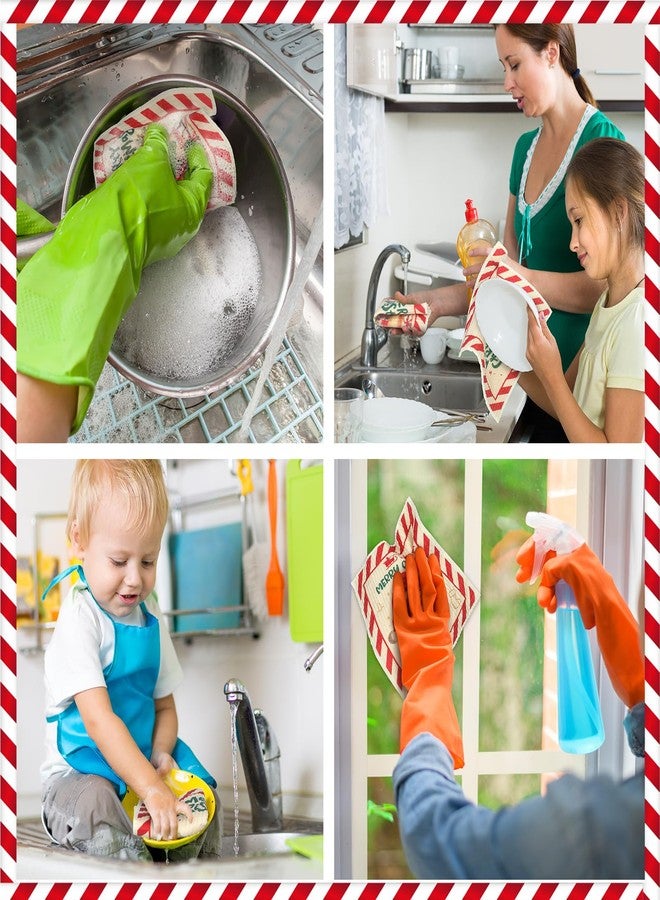 Layhit مناديل مطبخ سويدية لعيد الميلاد 9 قطع قابلة لإعادة الاستخدام ماصة للتنظيف للمطبخ والحمام وحفلات الزفاف وحفلات عيد الميلاد واحتفالات الانتقال للمكتب - Image 5