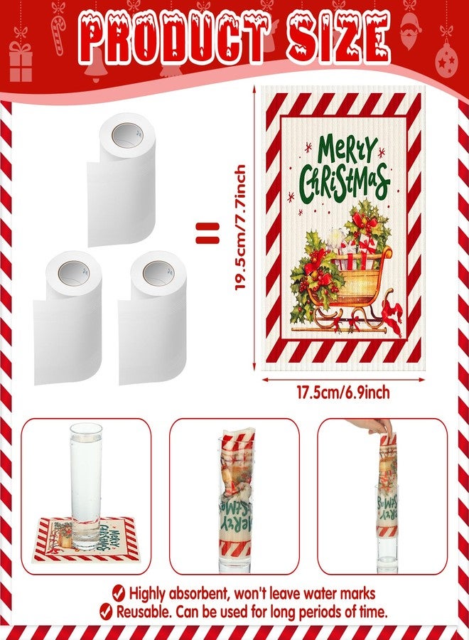Layhit مناديل مطبخ سويدية لعيد الميلاد 9 قطع قابلة لإعادة الاستخدام ماصة للتنظيف للمطبخ والحمام وحفلات الزفاف وحفلات عيد الميلاد واحتفالات الانتقال للمكتب - Image 2