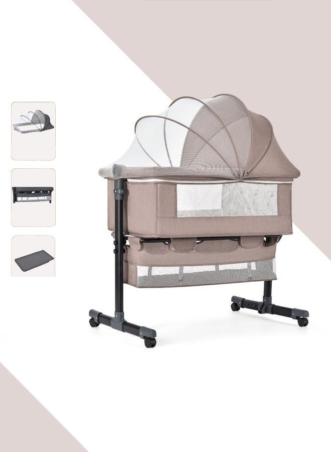keke Multifunctional adjustable portable folding baby bed bedside baby bed toddler cradle with mosquito net - Image 1