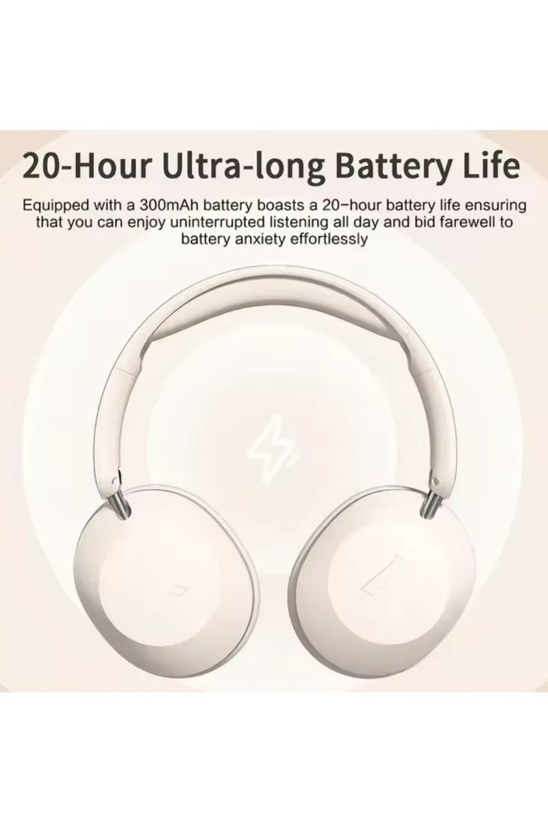 caijin Head-mounted Bluetooth headset, foldable wireless Bluetooth headset, no sound leakage wireless gaming headset, Hi-Fi stereo sports headset, long battery life, compatible with mobile phones, computers, iPads, etc. - Image 5