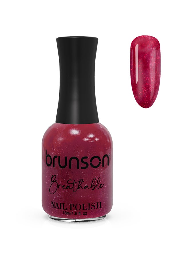 brunson Breathable Nail Polish Halal nail polish Wudu friendly Quick-Dry Vegan long lasting but easy peel off   18ml BH266