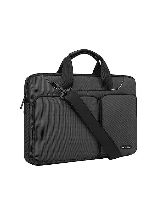 Gocokia Laptop Messenger Bag, 15-15.6 Inch Laptop Case Sleeve with Shoulder Strap,Briefcase Cover Compatible with MacBook Pro 15/15.6, Dell XPS 15.6” HP Acer - Image 1