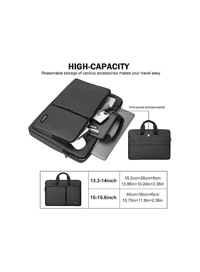 Gocokia Laptop Messenger Bag, 15-15.6 Inch Laptop Case Sleeve with Shoulder Strap,Briefcase Cover Compatible with MacBook Pro 15/15.6, Dell XPS 15.6” HP Acer - Image 5