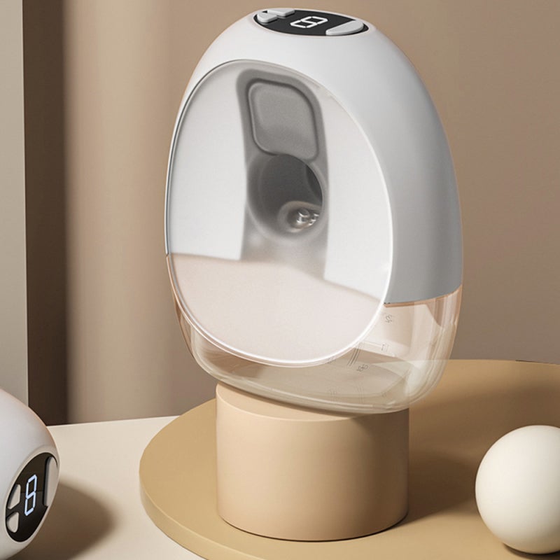Wearable Electric Breast Pump: White 150ml Capacity, Invisible Hands-Free Design, Anti-Backflow No-Leakage, 4 Modes 9 Suction Levels - Low Noise 1500mAh Battery for Breastfeeding Moms at Home Office T - Image 2