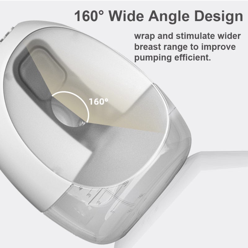 Wearable Electric Breast Pump: White 150ml Capacity, Invisible Hands-Free Design, Anti-Backflow No-Leakage, 4 Modes 9 Suction Levels - Low Noise 1500mAh Battery for Breastfeeding Moms at Home Office T - Image 5