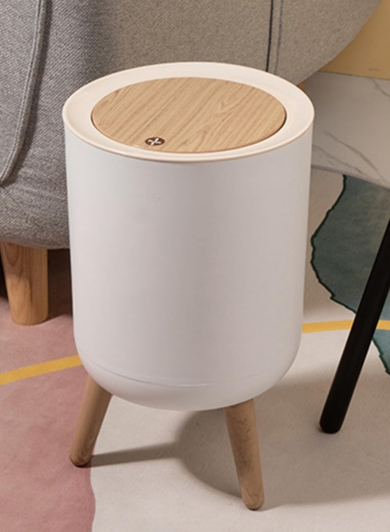 On Mart Living Room Trash can, Modern Garbage can with Press top Lid, Nordic Waste Basket, Plastic Trash bin Suitable for Home, Kitchen, Bathroom, Bedroom, Office, Outdoor, Dustbin  (7Liter) - Image 1