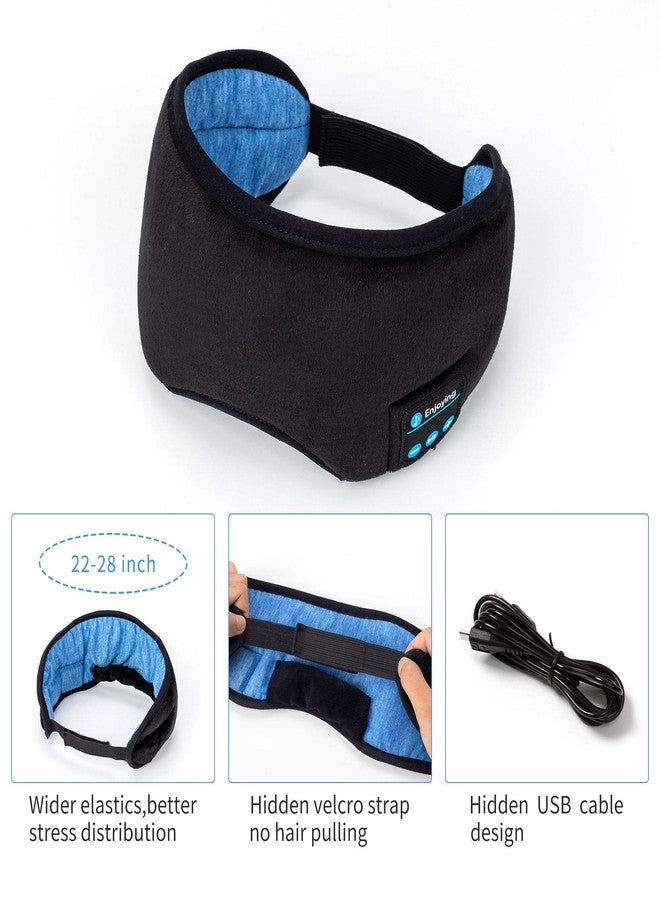 Voerou Sleep Headphones 5.2 Bluetooth Sleep Mask with Music and Ultra Thin Speakers Perfect for Sleeping, Air Travel,Meditation and Relaxation，Unique Gifts for Men Women - Black - Image 5