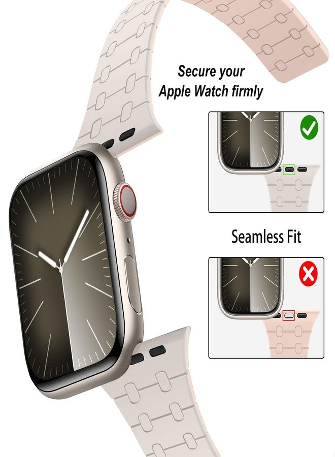 Amizee Compatible with Apple Watch Strap 49 mm 46 mm 45 mm 44 mm 42 mm 41 mm 40 mm 38 mm, Silicone Magnetic Sport Loop Bracelet for iWatch Ultra 2/Ultra Series 10 9 8 7 SE 6 5 4 (49/46/45/44/42, - Image 3