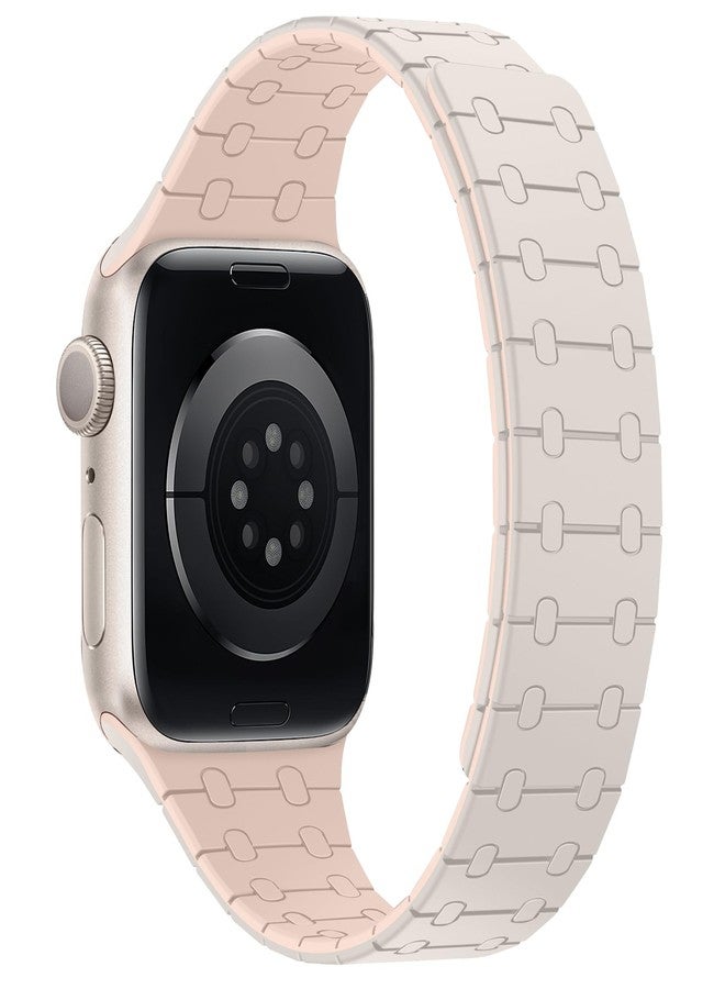 Amizee Compatible with Apple Watch Strap 49 mm 46 mm 45 mm 44 mm 42 mm 41 mm 40 mm 38 mm, Silicone Magnetic Sport Loop Bracelet for iWatch Ultra 2/Ultra Series 10 9 8 7 SE 6 5 4 (49/46/45/44/42, - Image 2