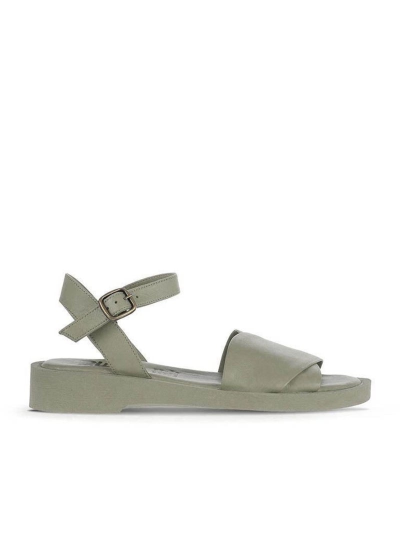 BUENO Women's Flat Sandals – Minimalist Open-Toe Design with Ankle Buckle Strap and Cushioned Insole for Everyday Comfort - Image 1