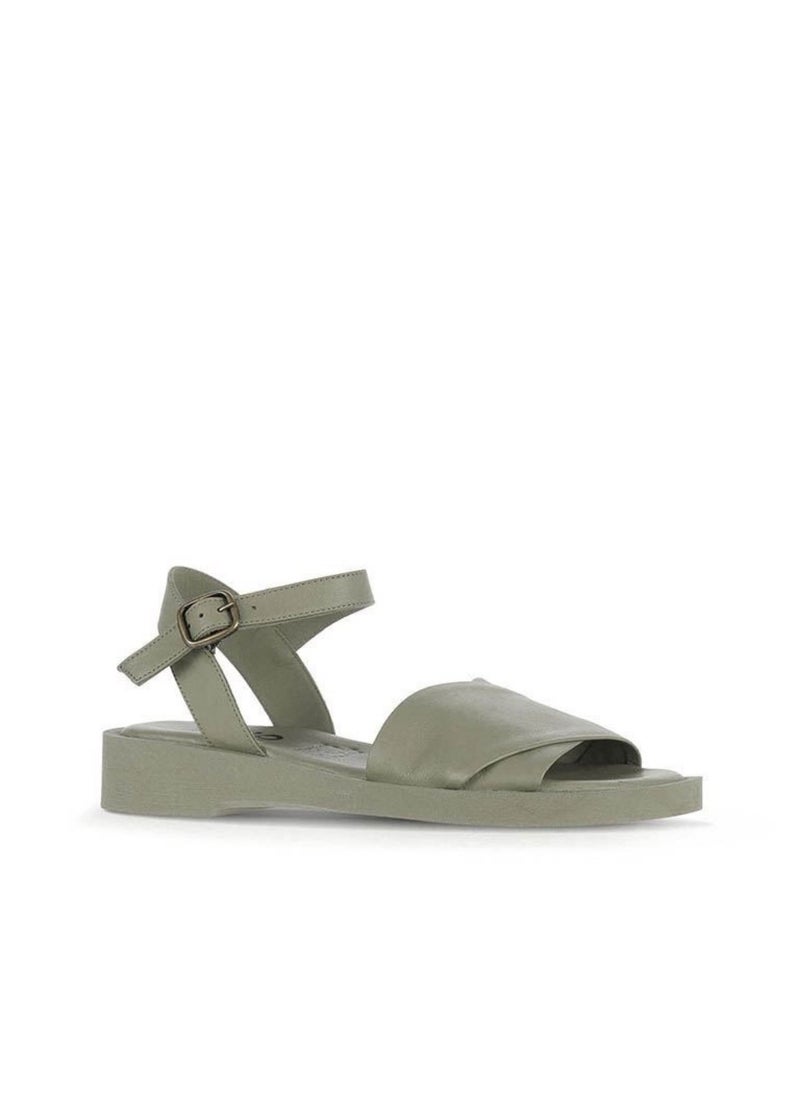 BUENO Women's Flat Sandals – Minimalist Open-Toe Design with Ankle Buckle Strap and Cushioned Insole for Everyday Comfort - Image 2