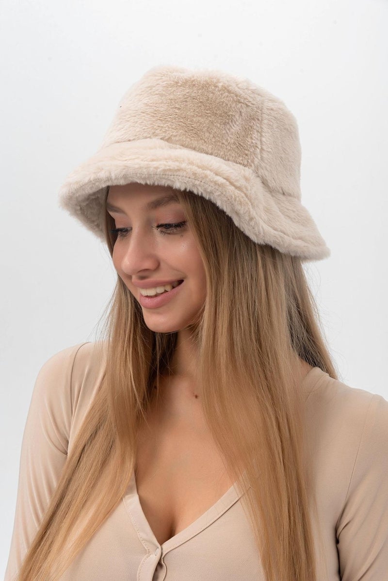 Saria Moda Saria Fashion Plush Bucket Hat  - Image 2