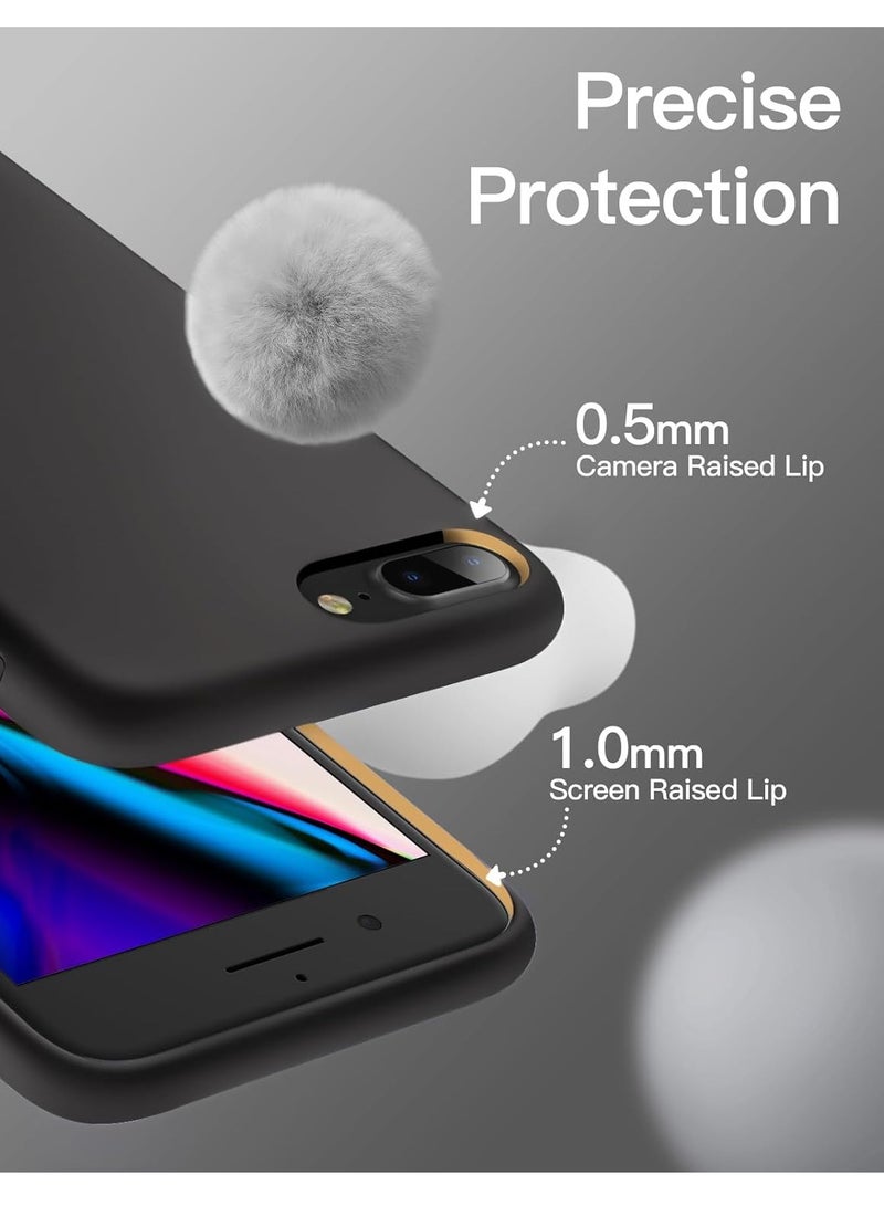 Silicone Case Cover For Apple iPhone 7 Plus/8 Plus Black - Image 3