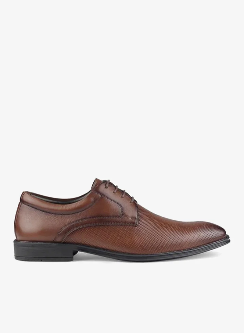 LBL by Shoexpress BROWN Men Lace-Up Leather Derby Shoes for Men | Best Price UAE