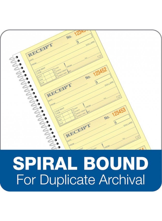 TOPS دفتر إيصالات الأموال/الإيجار TOPS، 2 جزء، بدون كربون، 11 × 5.25 بوصة، 4 إيصالات/صفحة، 200 مجموعة لكل دفتر (4161)، أبيض - Image 2