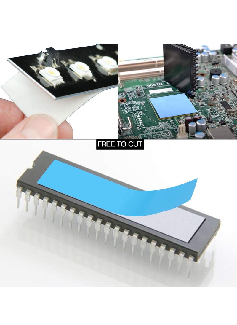 Excefore - Thermal Adhesive Tape, High Performance Double Side Thermally Conductive Tape Apply, Double Side Cooling Heatsink Pad Apply to LED LED Strips, for Heat Sink, PC CPU,GPU, 25 x 0.1cm - Image 1