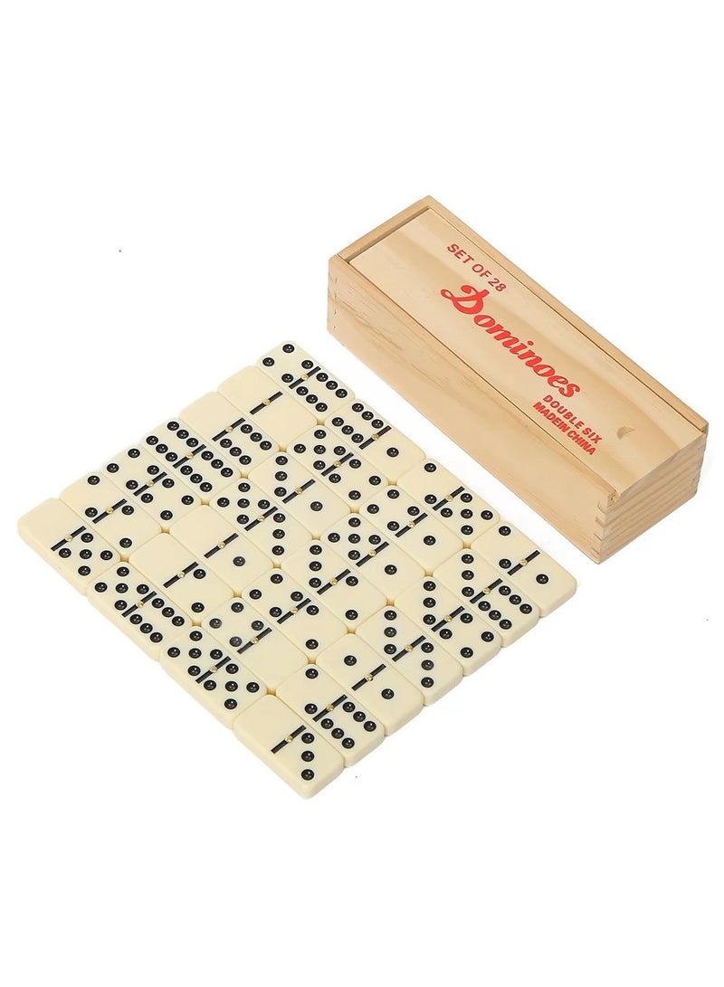 Domino Pack of 2 Double Six Professional Domino Tiles Dominoes Game Set With Wooden Case 28 Pieces - Image 3