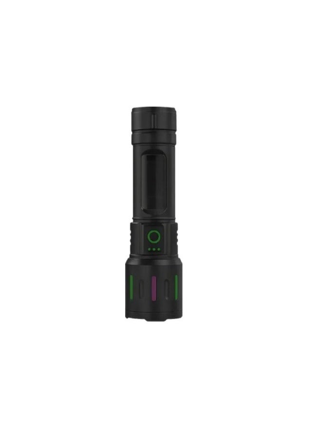 دينكس - مصباح FLASHLIGHT إضاءة LED قابل لإعادة الشحن عالي الطاقة DX2342 - اسود