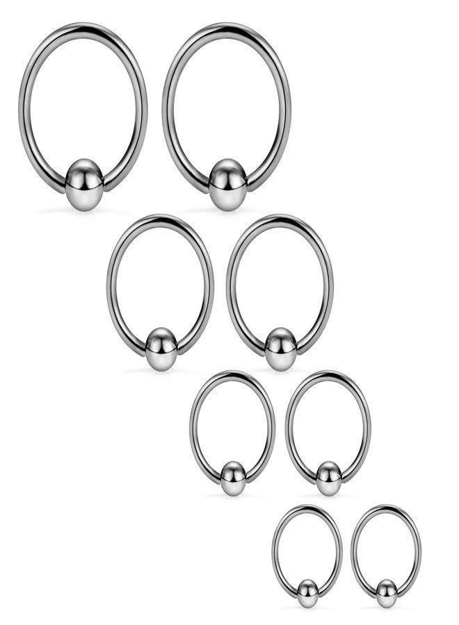 SCERRING 8PCS 16G G23 Titanium Captive Bead Ring Nose Rings Hoop Helix Daith Cartilage Tragus Earrings Nipple Eyebrow Body Piercing 8mm 10mm 12mm 14mm - Image 4