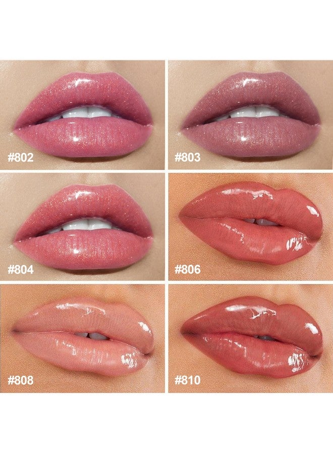 BANGFENG 6Pcs Lip Oil Light Lipgloss Set Moisturizing Hydrating Lip Glow Oil Lip Gloss Kit High Shine Lip Plumping Glass Finish Lip Gloss Liquid Lipstick For Women (Set C) - Image 3
