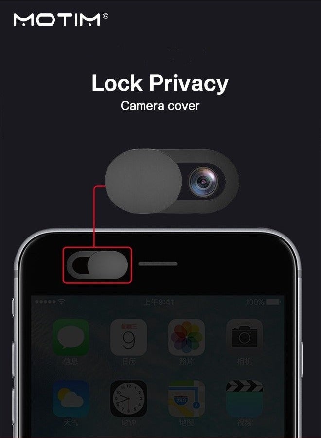 موتيم 8 عبوات غطاء كاميرا الويب المنزلق، غطاء خصوصية الكاميرا الأمامية للويب متوافق مع أجهزة ماك بوك، والكمبيوتر المحمول، وكاميرات الويب، والهواتف المحمولة، لحماية خصوصيتك وأمانك - Image 3