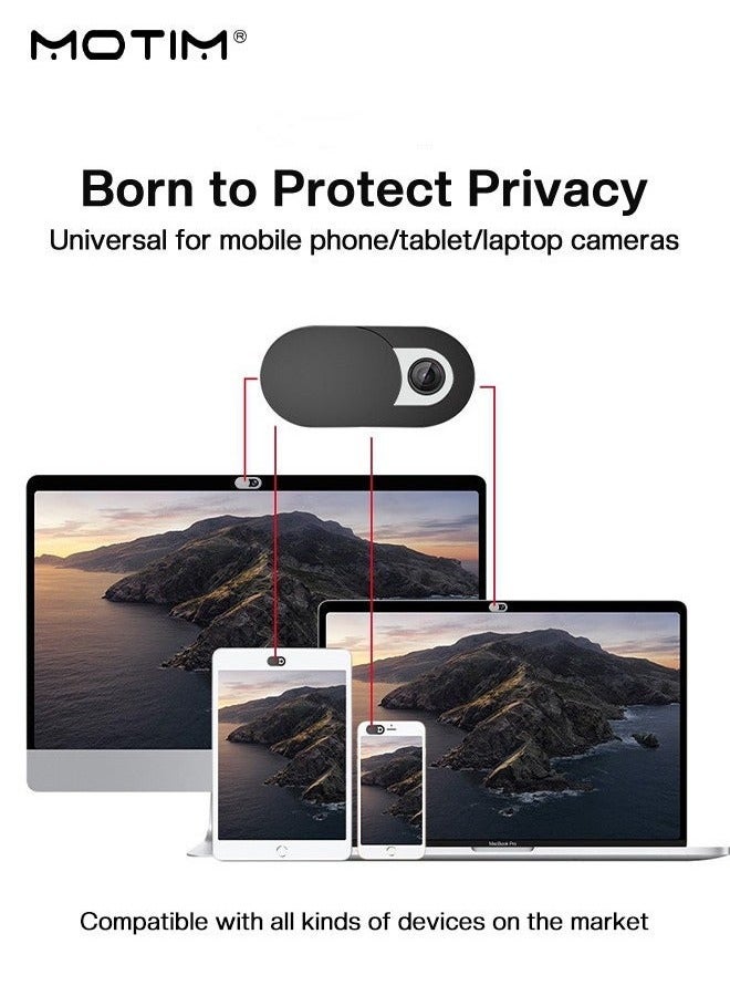 موتيم 8 عبوات غطاء كاميرا الويب المنزلق، غطاء خصوصية الكاميرا الأمامية للويب متوافق مع أجهزة ماك بوك، والكمبيوتر المحمول، وكاميرات الويب، والهواتف المحمولة، لحماية خصوصيتك وأمانك - Image 4
