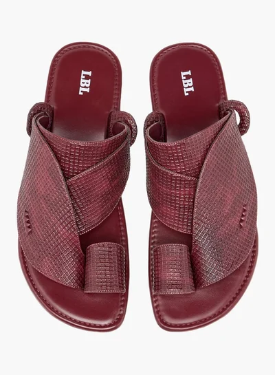 LBL by Shoexpress Men Textured Slip-On Arabic Sandals with Toe Loop