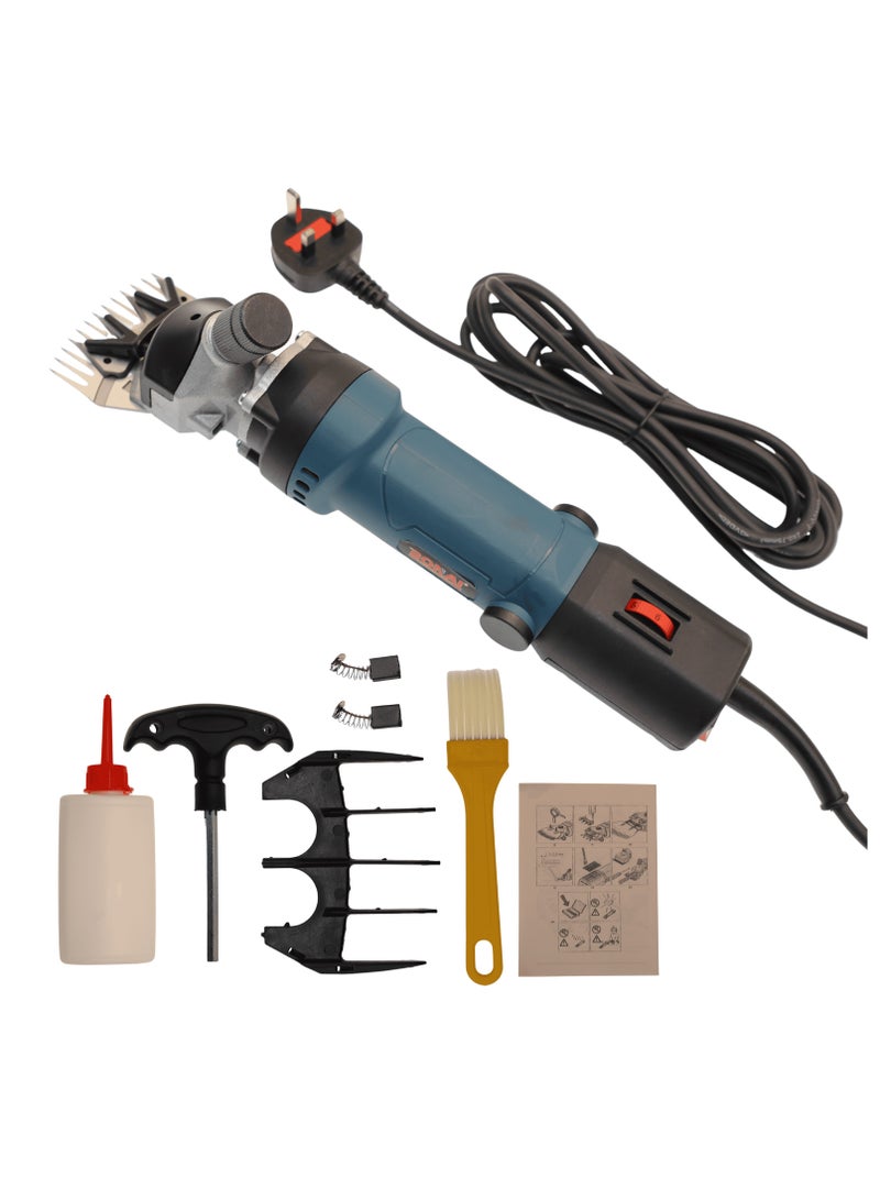 بوناي مقص صوف كهربائي للأغنام بقدرة 600-950 واط، 6 سرعات، ماكينة تشذيب الماشية شديدة التحمل بمقبض مريح للأغنام والماعز واللاما والألباكا - 2400 دورة في الدقيقة، BN-HK82 - Image 1