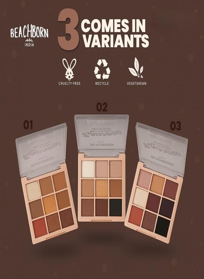 BEACHBORN Professional Makeup Eyeshadow Palette (Multicolor)| Matte| Shimmer | Beginner Friendly & Long Lasting Eye Shadow Palette | All In One Makeup Palette 9 Color Pallete 12.6g Shade No.3 - Image 5