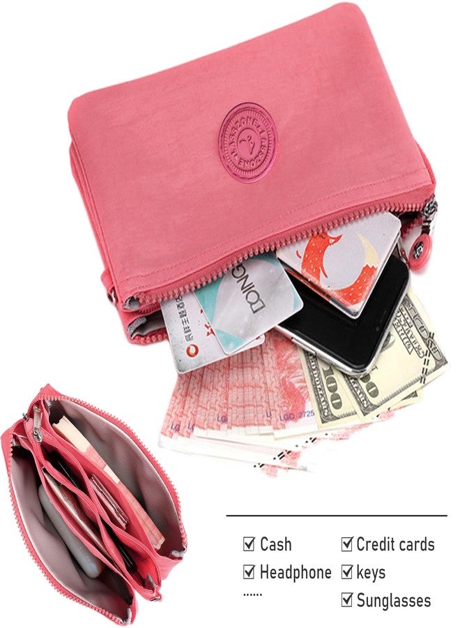 LassZone Small Crossbody Bag for Women Mini Shoulder Handbag Multi Pocket Ladies Clutch Wallets Purse with Wristlet & Adjustable Strap - Image 2