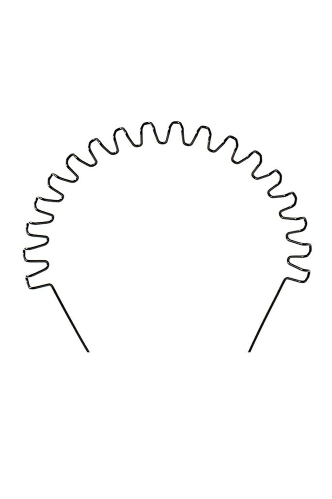 رباط شعر معدني، أسود – حزام رأس متين للتصفيف والاستخدام اليومي وثبات قوي - Image 1