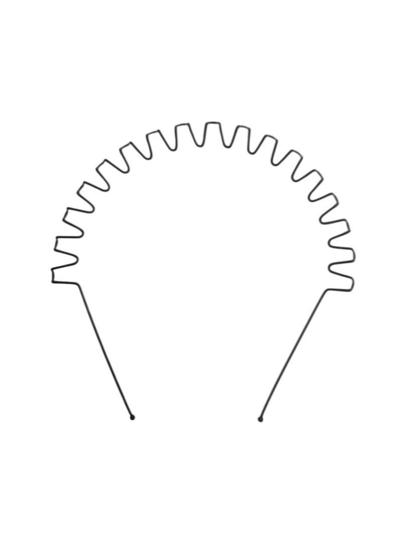 رباط شعر معدني، أسود – حزام رأس متين للتصفيف والاستخدام اليومي وثبات قوي - Image 3