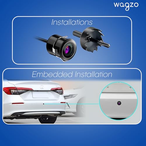 Wagzo AHD 1080P Car Reverse Camera|170° Wide Angle|IP68 Waterproof| Night-Vision Compatible with Car Android Monitors, Universal for All Cars, Bus & Truck - Image 4
