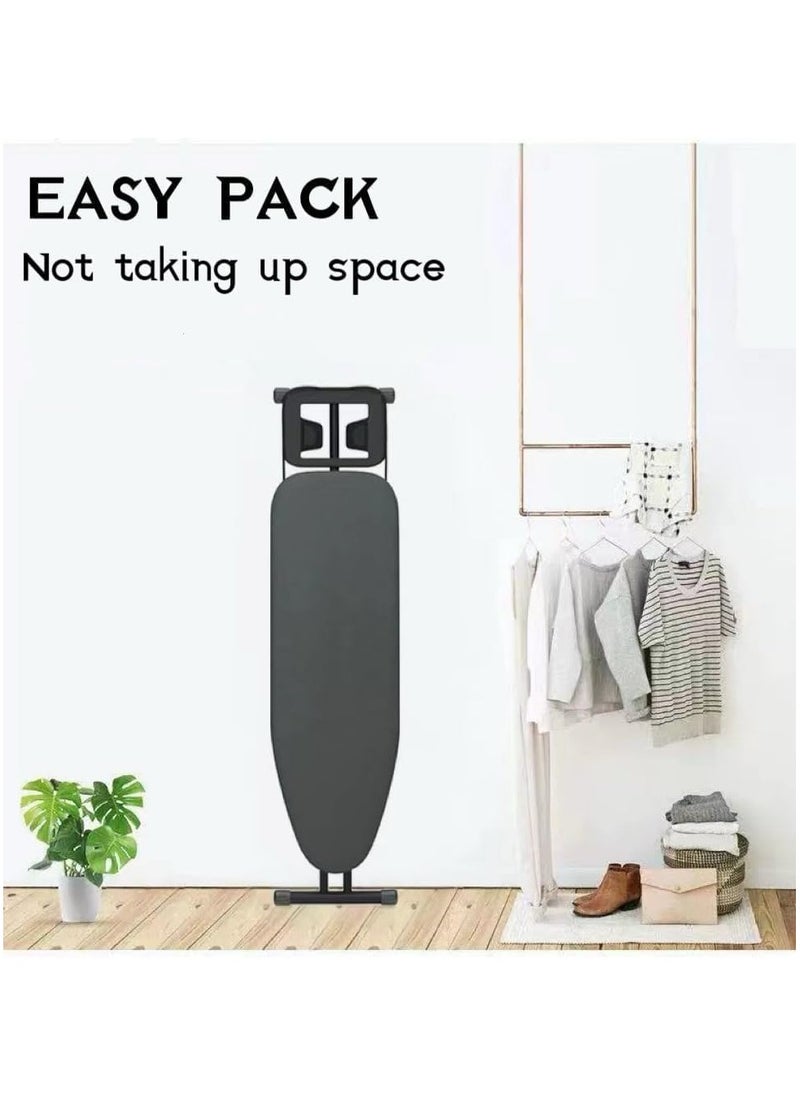 INFLUX 13"x38" Large Foldable Ironing Board with Adjustable Steam Iron Stand and Durable Heat-Resistant Cover–Perfect for Compact Storage, and Efficient Ironing  - Image 4