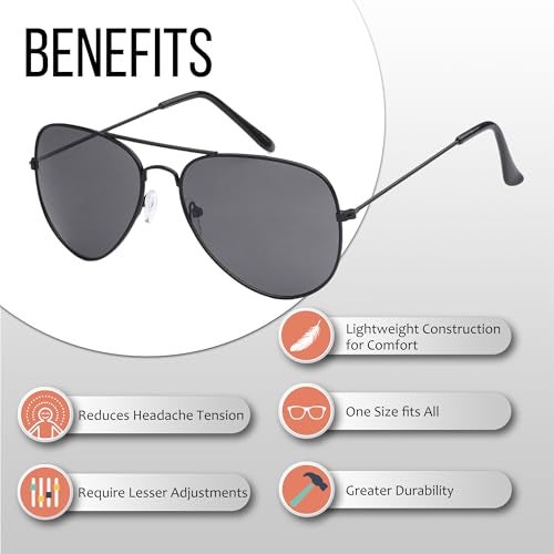 Got Shades Aviator Sunglasses for Men & Women - 100% UV Protection Classic Pilot Aviator for Mens - Sunglasses Pack of 4 - Image 2