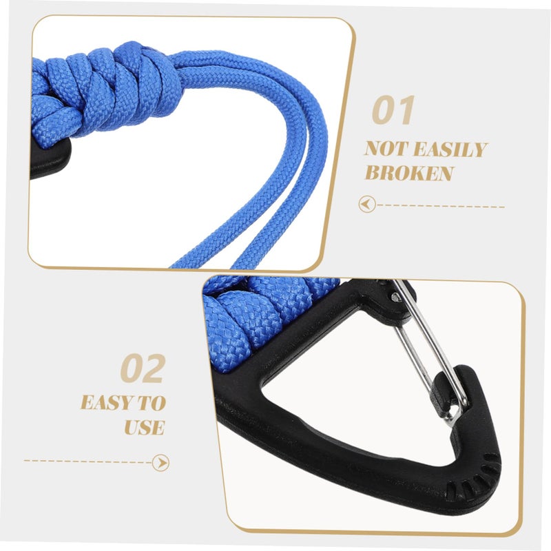 2 Pack Black Carabiner Lanyard Keychain for Tools Keys and Outdoor Activities - Image 5