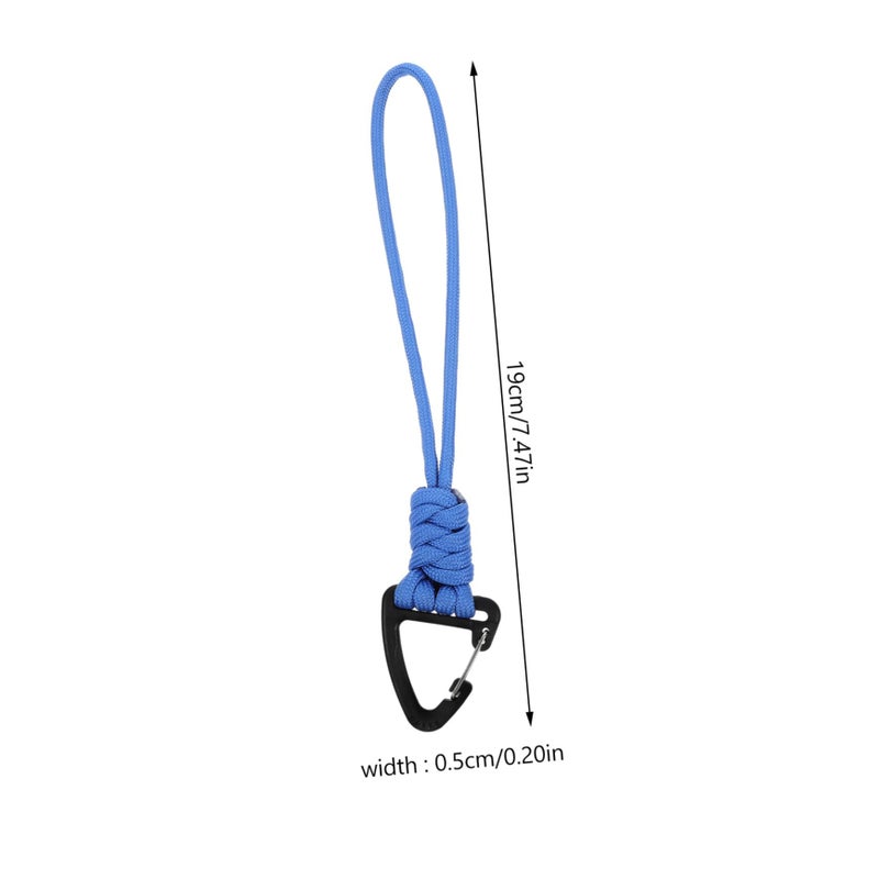 2 Pack Black Carabiner Lanyard Keychain for Tools Keys and Outdoor Activities - Image 3