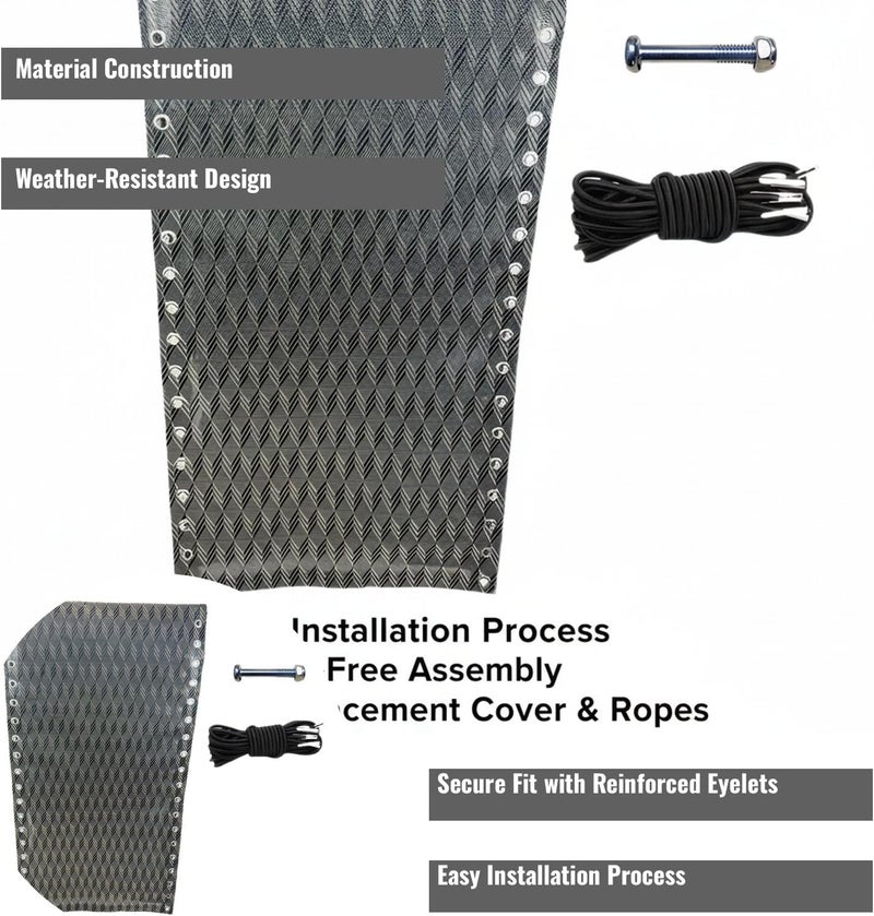Smooth joint Replacement Fabric for Folding Recliner Chair - Outdoor Seat and Backrest Cover with Reinforced Eyelets for Camping, Beach, and Patio Use Light precision processed material - Image 3
