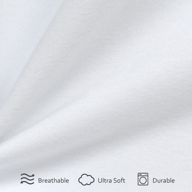 Moonsea أغطية سرير 31" × 75" (عبوة 2)، ملاءة سرير ضيقة فائقة النعومة وقابلة للتنفس تناسب مرتبة توأم ضيقة/أسرة معسكر/أسرة RV/أسرة ضيوف/أسرة الجيش/مرتبة ثلاثية رمادية وبيضاء، غطاء فقط - Image 2