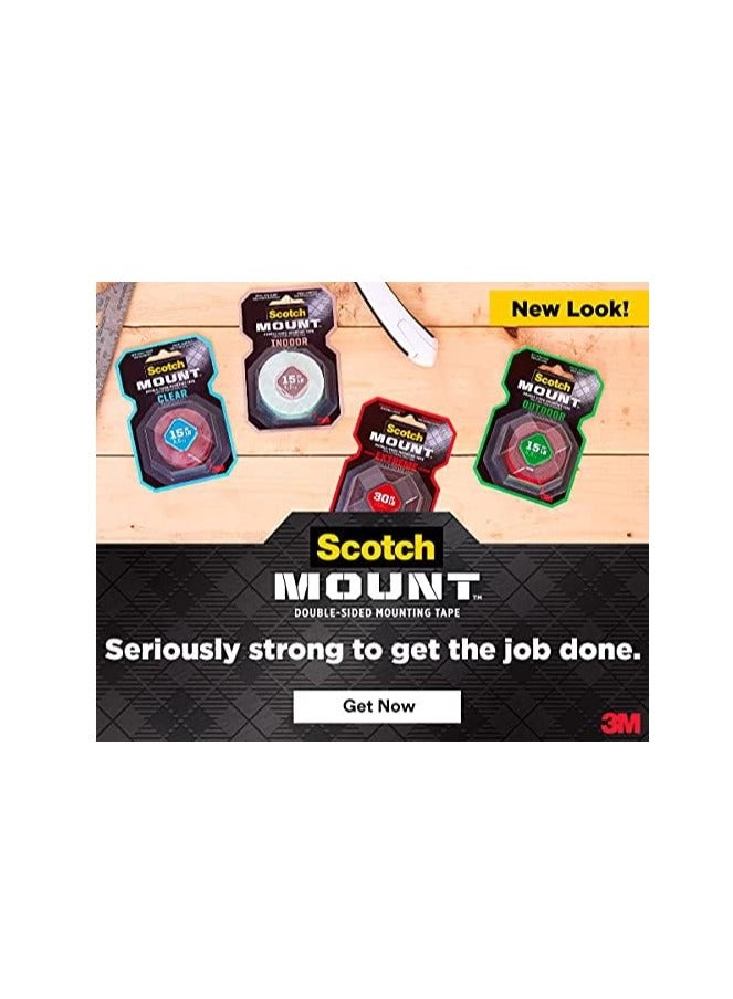 Scotch  Scotch Mount™ Clear Double-Sided Mounting Tape – Invisible Strong Adhesive for Indoor & Outdoor Use  - Image 2